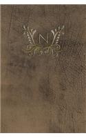 Monogram "n" Any Day Planner Notebook