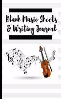 Blank Music Sheets & Writing Journal
