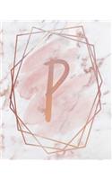 Letter P Lined Journal