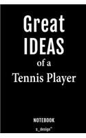 Notebook for Tennis Players / Tennis Player: awesome handy Note Book [120 blank lined ruled pages]