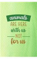 Animals Are Here With Us Nor For Us