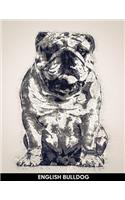 English Bulldog: Notebook with Alternate Lined and Blank Pages for Writing & Drawing(17 Dog Novelty Art Journal)