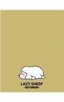 lazy sheep sketchbook: Lazy sheep on dark yellow cover (8.5 x 11) inches 110 pages, Blank Unlined Paper for Sketching, Drawing, Whiting, Journaling & Doodling(5 Lazy Sheep on Dark Sketchbook)