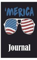'Merica: 'Merica Journal 6 x 9, 120 Page Blank Lined Paperback Journal/Notebook