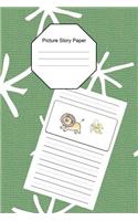 Picture Story Paper: Notebook for Kid Story Paper with Picture Space for Title, Drawing Journals, Illustrations and Centered Dotted Lines for Handwriting Guide Kinder-3r