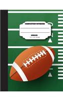 Composition notebook unruled 8.5 x 11 inch 200 page, NFL fan