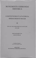 Constitutiones Et ACTA Publica Imperatorum Et Regum (1273-1298)