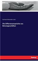 Die Differenzansprüche aus Börsengeschäften