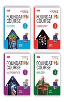 Foundation Course Class 9 For 2023 Exam - Physics, Chemistry, Biology, Mathematics (Set of 4 Books) - NTSE-NVS-KVPY-BOARDS-IIT JEE-NEET-NSO Olympiad Exam Books