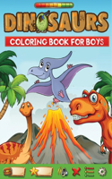 dinosaurs coloring book for boys: 50+ fun and Cute Prehistoric Dinosaurs designs To Draw