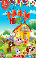 Funny Farm Houses Kids Coloring Book Ages 8 to 14