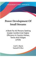 Power Development Of Small Streams