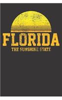 Florida Gift Notebook: Florida Vintage Retro The Sunshine State USA US State Gift 6x9 Dot Grid Dotted 120 Pages Notebook Sketchbook Journal