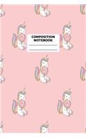 Composition Notebook: Unicorn Journal for Girls, Teen and Women Cute Matte Cover Design with Blank Lined Interior College Ruled (Great as Party Favors, Gifts, Diary, Jour