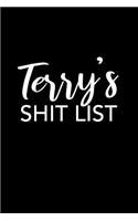 Terry's Shit List