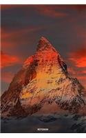 Notebook: Switzerland Matterhorn college book diary journal booklet memo composition book 110 sheets - ruled paper 6x9 inch
