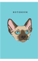 Cat Notebook: BLANK LINED NOTEBOOK CAT THEME COVER version 11