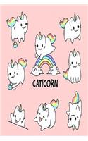 Caticorn: Funny Cat Caticorn Notebook, Diary size 6x9
