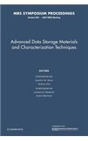 Advanced Data Storage Materials and Characterization Techniques: Volume 803