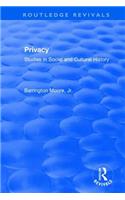 Privacy: Studies in Social and Cultural History