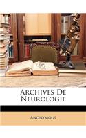 Archives De Neurologie