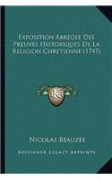 Exposition Abregee Des Preuves Historiques De La Religion Chretienne (1747)