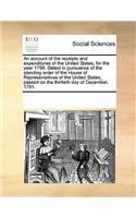 An account of the receipts and expenditures of the United States, for the year 1798. Stated in pursuance of the standing order of the House of Representatives of the United States, passed on the thirtieth day of December, 1791.