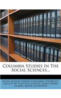 Columbia Studies in the Social Sciences...