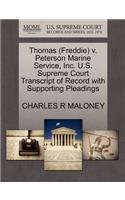 Thomas (Freddie) V. Peterson Marine Service, Inc. U.S. Supreme Court Transcript of Record with Supporting Pleadings