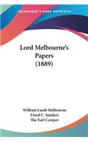 Lord Melbourne's Papers (1889)