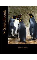 Penguin Sketchbook, Sketchpad, Drawing Journal, (8.5 x 11 inches)