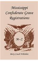 Mississippi Confederate Grave Registrations M - Z