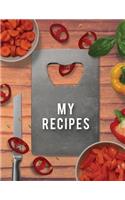 My Recipes. Create Your Own Collected Recipes. Blank Recipe Book to Write in, Document all Your Special Recipes and Notes for Your Favorite. Collect the Recipes You Love in Your Own Recipe Book.