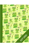 Frog: Cute Dot Grid Composition Notebook, Dotted Paper Journal, Graphing Pad, Trendy Planner for, Perfect Design Book for Kids, Teens and Students, Colorf