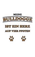 Meine Bulldogge ist ein Herz auf vier Pfoten: Monatsplaner, Termin-Kalender für Hunde-Halter - Geschenk-Idee - A5 - 120 Seiten