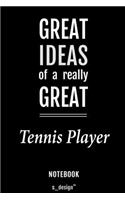 Notebook for Tennis Players / Tennis Player: awesome handy Note Book [120 blank lined ruled pages]
