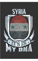 Syria It's In My DNA: Syrian Thumbprint Flag Diary Planner Notebook Journal 6x9 Personalized Customized Gift For Patriotic Syrian With there Heritage And Roots From Syria