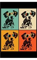 Dalmatian Notebook - Retro Dalmatian With Sunglasses Journal - Dalmatian Diary