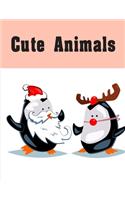 Cute Animals: Children Coloring and Activity Books for Kids Ages 3-5, 6-8, Boys, Girls, Early Learning
