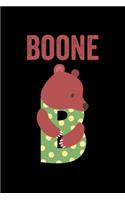 Boone: Animals Coloring Book for Kids, Weekly Planner, and Lined Journal Animal Coloring Pages. Personalized Custom Name Initial Alphabet Christmas or Birt