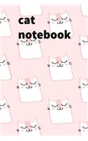 cat notebook: Cats College Ruled Lined Pages (Composition Book, Journal) (6X9 Large) Paperback