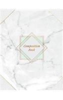 Composition Book: Marble & Gold Bullet Composition Book - 150-Page 1/2 Inch Dot Grid Journal Notebook - 8.5 X 11 Large Softcover