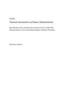 Specification List and Function Structure for a Full-Body Dynamometer to Be Used Aboard Space Station Freedom