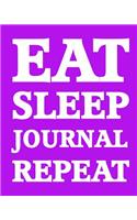 Bullet Dot Grid Journal - Eat Sleep Journal Repeat (Purple): 150 page 8" x 10" Dot Grid Journal: Blank Diary, Dot Grid Bullet Planner(11 Eat Sleep Journal Repeat Journals)