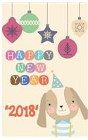 Happy New Year 2018: Diary & Inspirational Journal (5.5 x 8.5 Large) 132 Pages of Lined & Blank Paper for Writing Inspirational