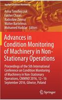 Advances in Condition Monitoring of Machinery in Non-Stationary Operations