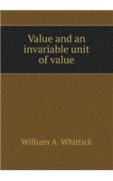 Value and an Invariable Unit of Value