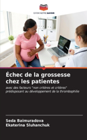 Échec de la grossesse chez les patientes