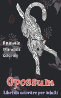Libri da colorare per adulti - Mandala Coloralo - Animale - Opossum