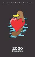 Schnabeltier mit großem Herz Kalender 2020